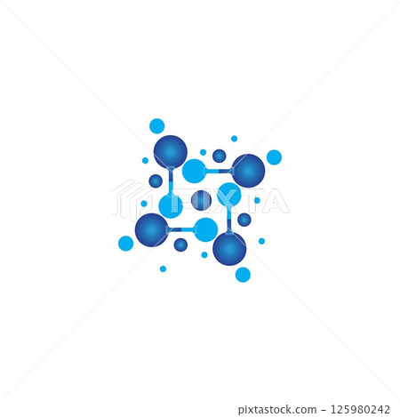 Molecule vector illustration design 125980242
