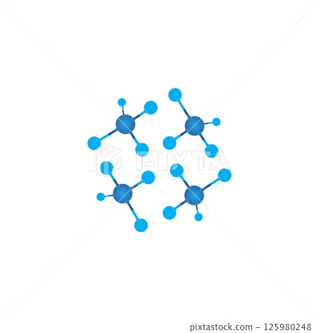Molecule vector illustration design 125980248