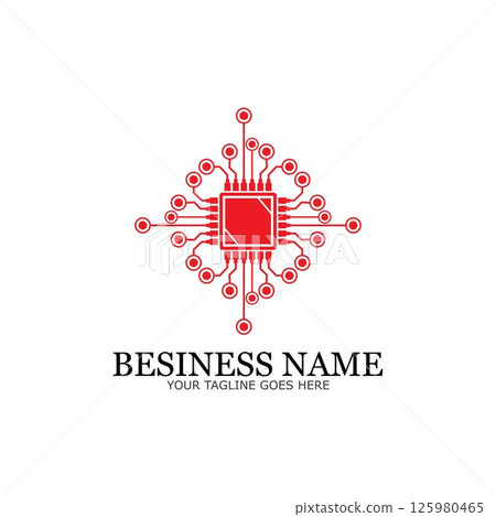 CPU processor line vector icon for websites and mobile flat design ,mini cpu icon flat style,mobile cpu vector,phone cpu illustration,basic cpu icon-vector 125980465