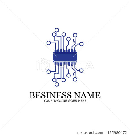 CPU processor line vector icon for websites and mobile flat design ,mini cpu icon flat style,mobile cpu vector,phone cpu illustration,basic cpu icon-vector 125980472