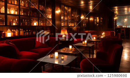 人工智慧生成的豪華俱樂部內部 人工智慧生成的豪華俱樂部內部 125980698