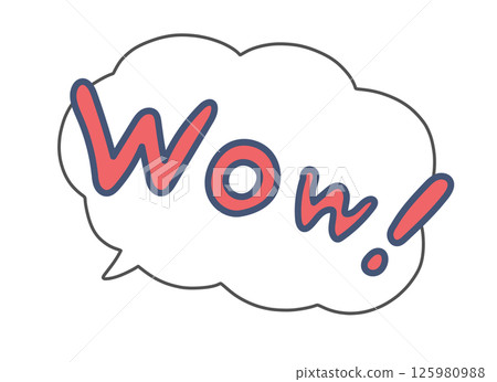 English handwritten text illustration with speech bubble English handwritten text illustration with speech bubble 125980988