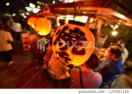 中洲屋台村、紅燈籠、博多形象風景、福岡人氣夜景地、福岡市博多區中洲 125981126