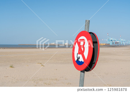 No swimming in the sea 125981878
