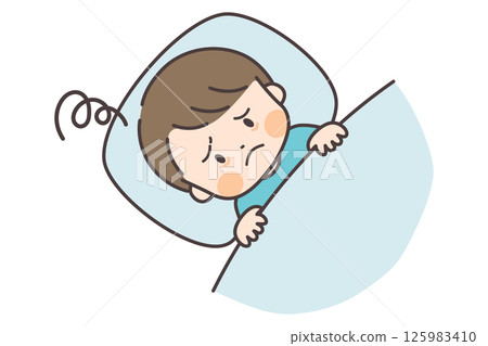 孩子睡眠困難的插圖 孩子睡眠困難的插圖 125983410