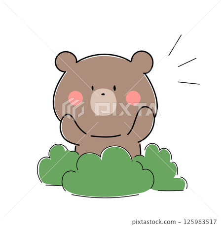 A cute bear suddenly appears A cute bear suddenly appears 125983517