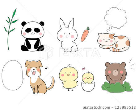 各種動物套裝 各種動物套裝 125983518