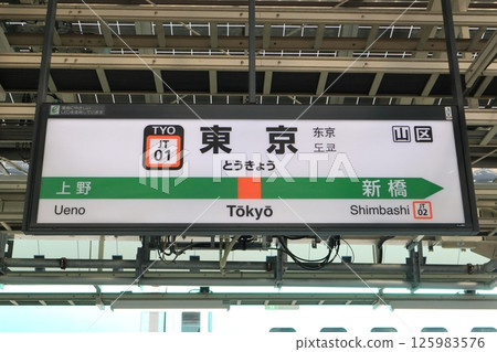 車站標誌 東京車站 中央快速線 125983576