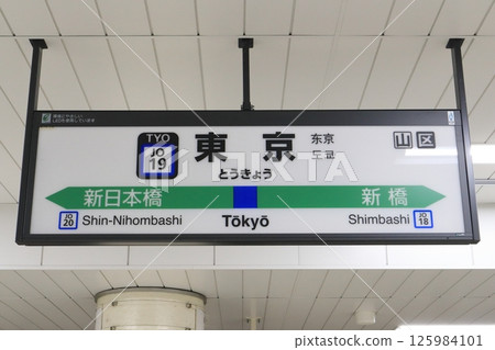 車站標誌 東京車站 橫須賀線 常磐快速 125984101