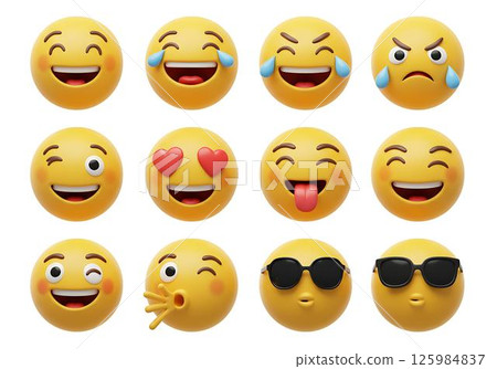 3D Emojis, Smileys, Expressions, Pack 125984837