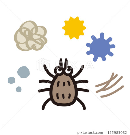 各種類型的室內灰塵，例如蟎蟲和灰塵 125985082