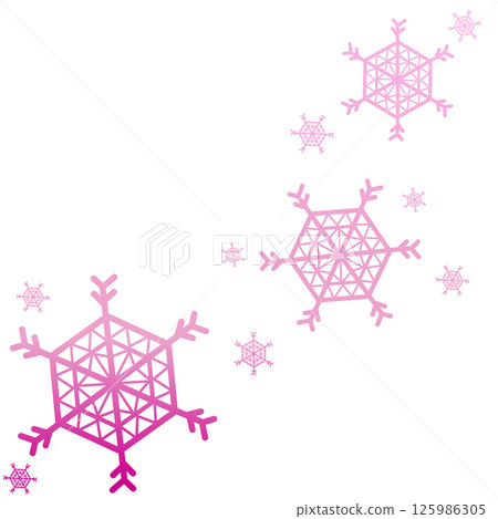 Snowflake illustration with pink gradient pop design 125986305