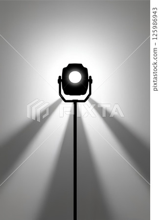 Simple spotlight background graphic shining 125986943