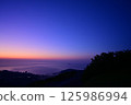 Sunrise seen from the top of the mountain. 125986994