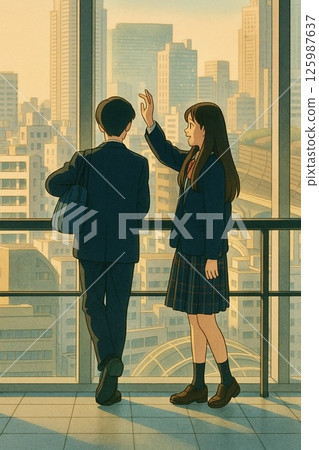 two people by the window 125987637