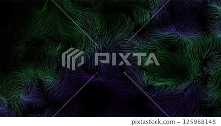 Digital technologies. Wavy multi-colored lines on a black background. Vector illustration for your design. 125988148