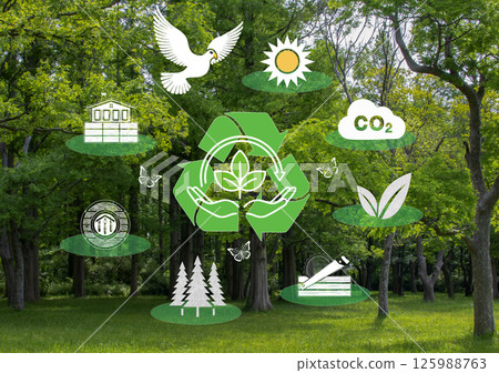 與大自然和諧相處的永續形象 與大自然和諧相處的永續形象 125988763