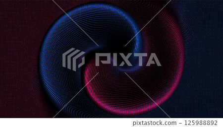 Wave pattern vector. 3D glowing abstract digital particles background. Technology concept. Abstract background. Future vector illustration. 125988892