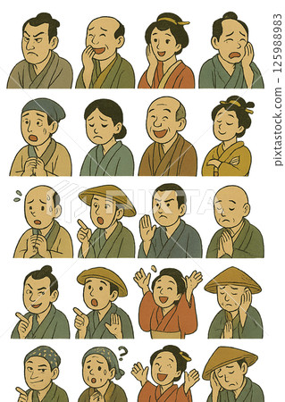 江戶時代人物表現的16種情緒與姿勢 江戶時代人物表現的16種情緒與姿勢 125988983