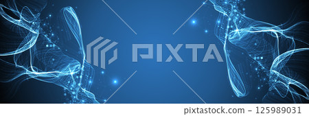 Abstract flowing wave lines. Design element for technology, science, modern data concept. Vector Abstract flowing wave lines. Design element for technology, science, modern data concept. Vector 125989031