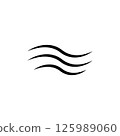 wave symbol icon 125989060