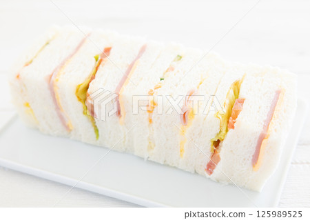 Delicious mixed breakfast sandwich Delicious mixed breakfast sandwich 125989525