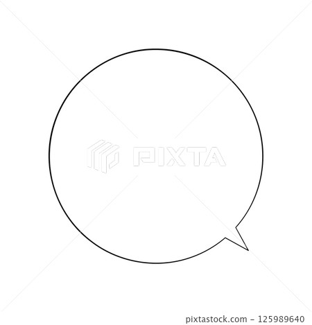 Simple round speech bubble Simple round speech bubble 125989640