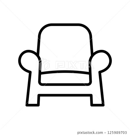 Soft chair icon. Comfortable armchair. Vector 125989703