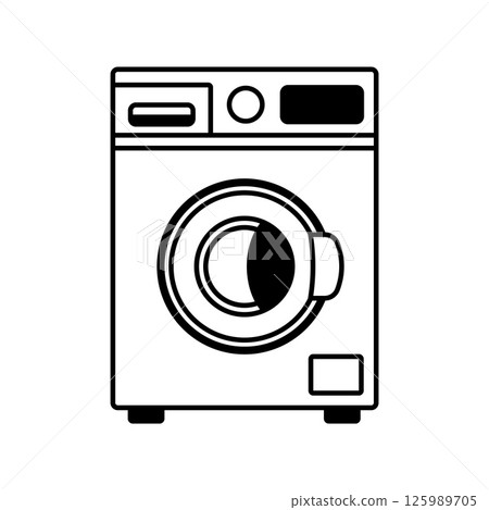 Washing machine icon on a white background. Vector Washing machine icon on a white background. Vector 125989705