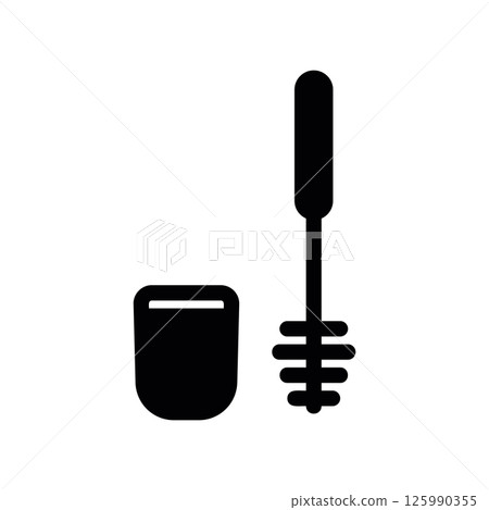 Household Hygiene Symbol Depicting a Toilet Brush and Holder Household Hygiene Symbol Depicting a Toilet Brush and Holder 125990355