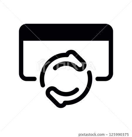 Credit Card with Circular Arrows Indicating Recurring Payment or Sync Credit Card with Circular Arrows Indicating Recurring Payment or Sync 125990375