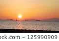 從松山市淺見眺望瀨戶內日落 125990909