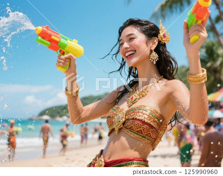 Water Festival, a series in which beauties from around the world introduce gourmet food, spectacular scenery, and fashion 125990960