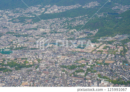 After taking off from Itami Airport, Nishinomiya - Ashiya - Kobe - Akashi Kaikyo Bridge 125991067