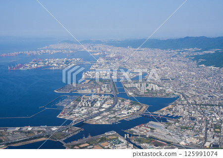 從伊丹機場起飛後,西宮~蘆屋~神戶~明石海峽大橋 從伊丹機場起飛後,西宮~蘆屋~神戶~明石海峽大橋 125991074