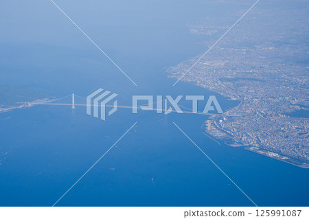 從伊丹機場起飛後，西宮～蘆屋～神戶～明石海峽大橋 125991087