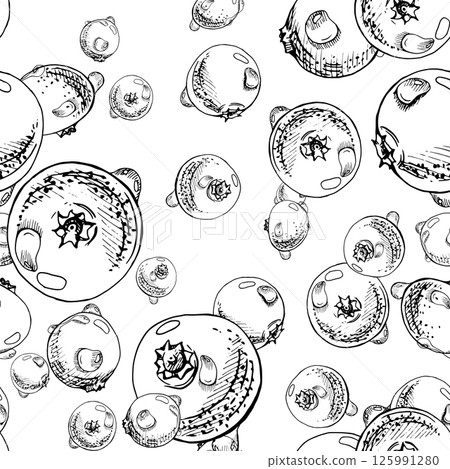 Lingonberry cranberry vector hand drawn in ink, scattered ripe forest berry group, dew drops, bearberry teaberry. Seamless pattern isolated illustration. Textile, scrapbooking, farmers market menu Lingonberry cranberry vector hand drawn in ink, scattered ripe forest berry group, dew drops, bearberry teaberry. Seamless pattern isolated illustration. Textile, scrapbooking, farmers market menu 125991280