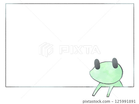 Frame background of a frog popping out 125991891