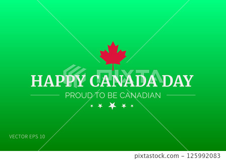 Canada Day Leaf Graphic Green 125992083