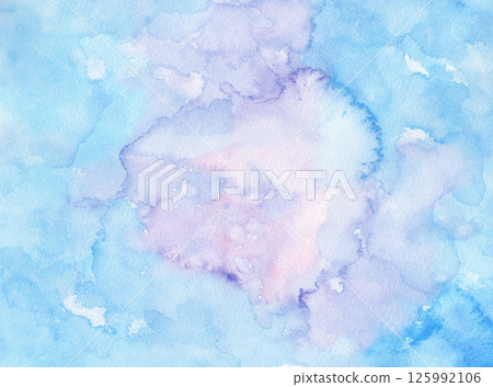 模擬水彩背景藍色空間圖像紙紋理紋理材料 模擬水彩背景藍色空間圖像紙紋理紋理材料 125992106
