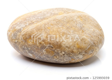 Single Rock on White Background. Generative AI 125993039
