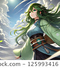 綠髮女孩仰望天空－日式奇幻藝術 125993416