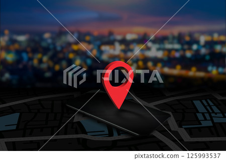 man using gps navigation on smartphone GPS man using gps navigation on smartphone GPS 125993537