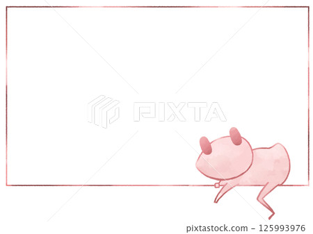 Frame background of a frog climbing over something (red) Frame background of a frog climbing over something (red) 125993976