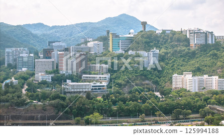 View of a University Campus with Lush Nature and Architecture May 4 2025 125994188
