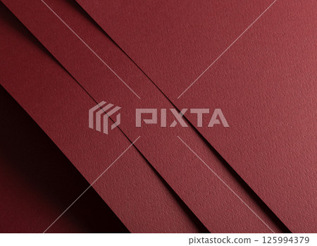 Paper texture with deep red tone, clean smooth surface and geometric line overlay, burgundy designer 125994379