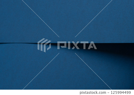 Blue paper texture with ocean blue and cobalt tones, sleek geometric lines and layered design, 125994499