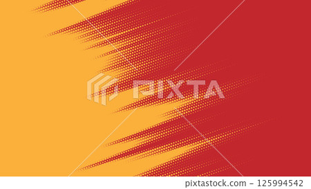 abstract red and orange halftone banner design. Vector illustration 125994542