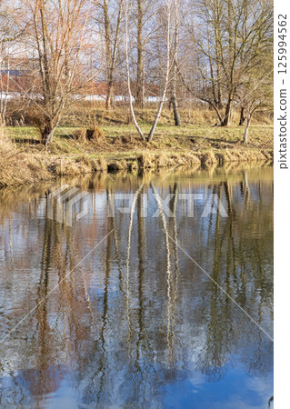 Shot of the river at autumn 125994562