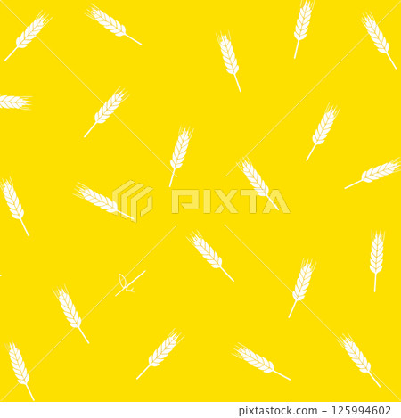 Wheat Pattern on Yellow Background 125994602